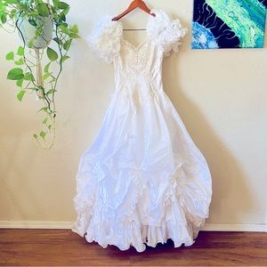 Mary's White Organza Fairytale Princess Wedding Dress